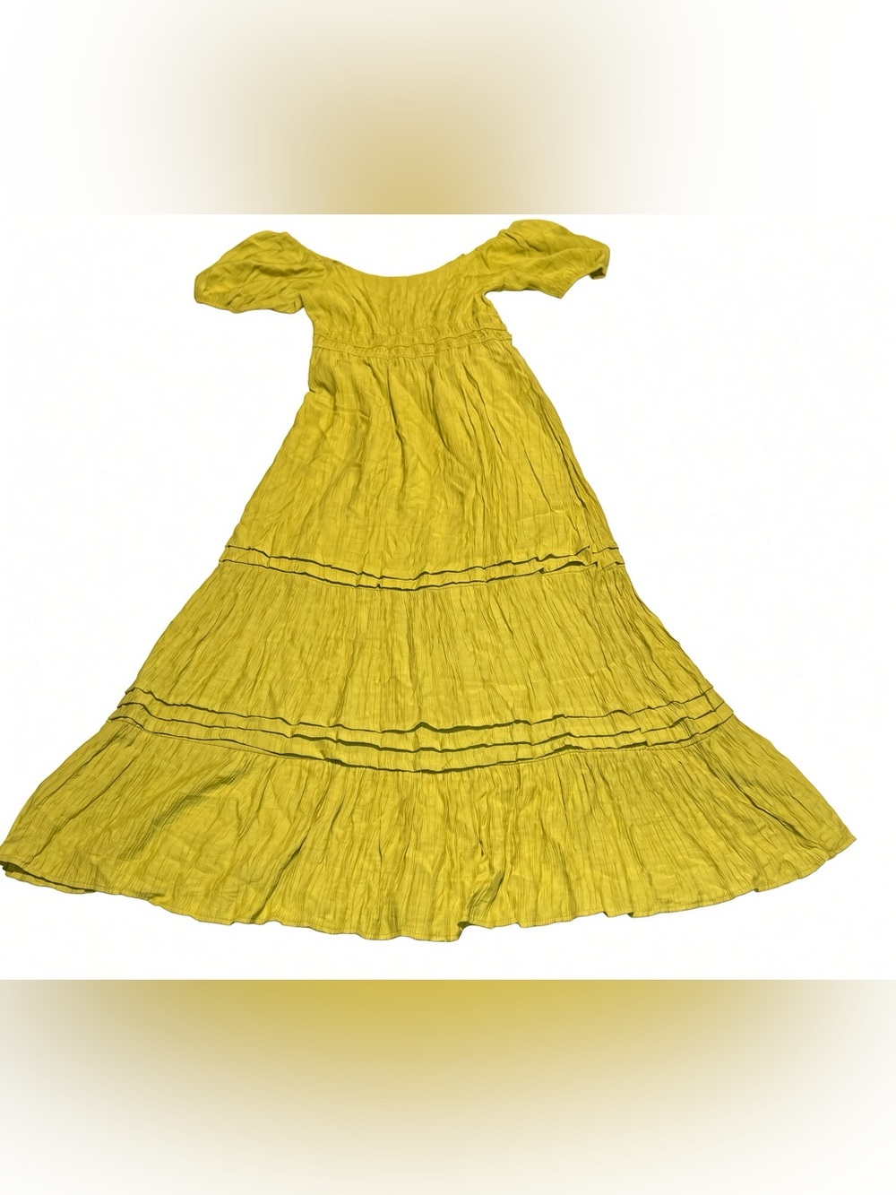 Sunshine Yellow Tiered Maxi Dress